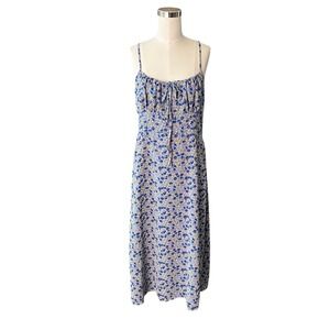 SHEIN Ditzy Floral Babydoll Sundress Women's Size M Side Zip Adjustable Straps